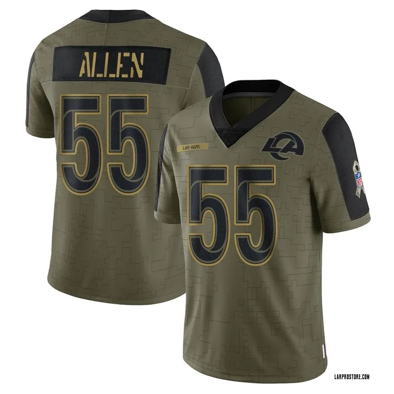 Brian Allen Limited NO.55 White Vapor Untouchable Men's Rams Jersey