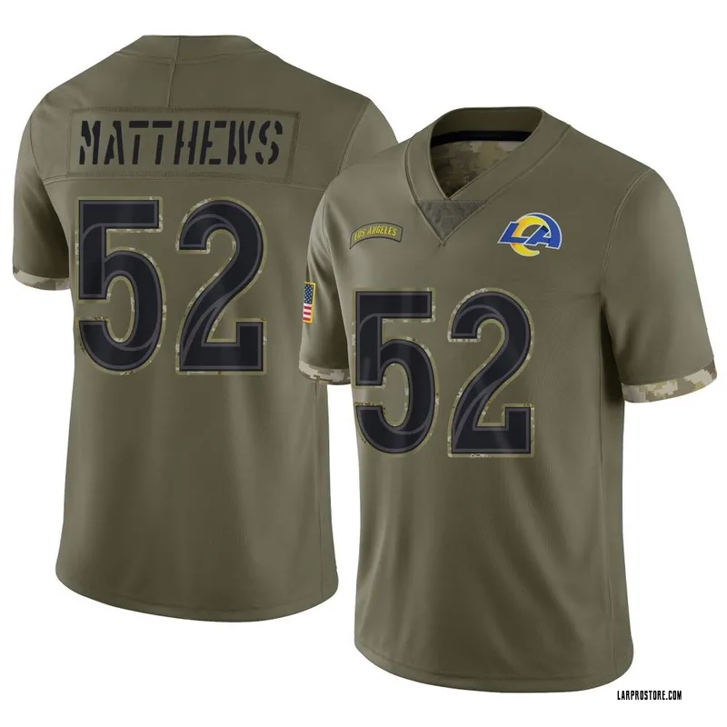 Lot Detail - 2019 CLAY MATTHEWS LOS ANGELES RAMS HOME JERSEY PHOTO-MATCHED  TO TWO GAMES - 11/10/19 VS. STEELERS & 12/15/19 VS. COWBOYS (RESOLUTION LOA)