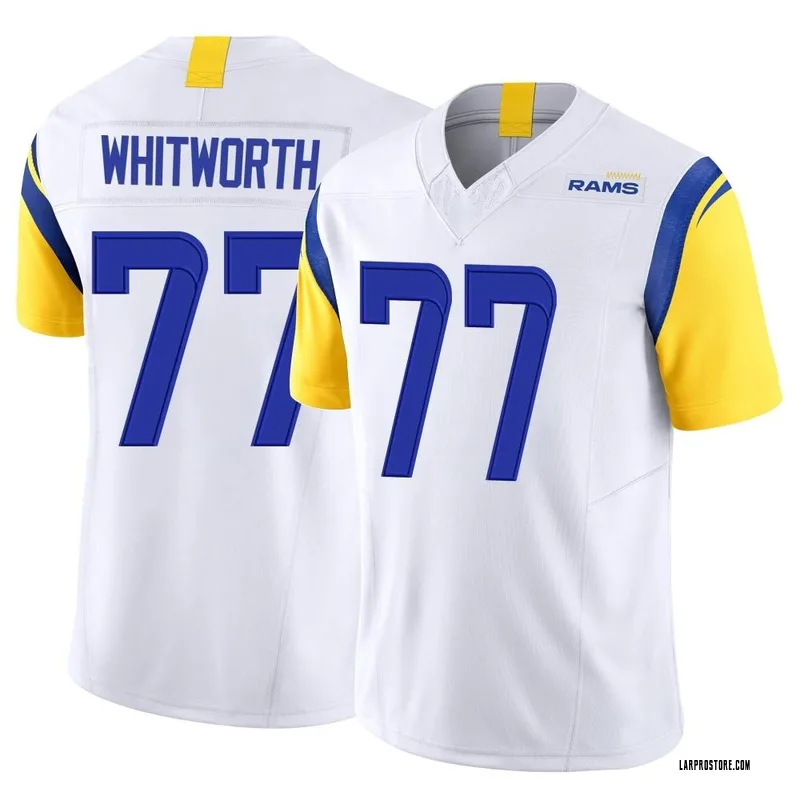 77 Andrew Whitworth Jersey Los Angeles Rams White Limited Vapor Untouchable